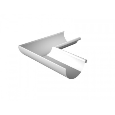 Угол желоба внутренний D125 (ПЛД-RAL9010 Белый-0,6)