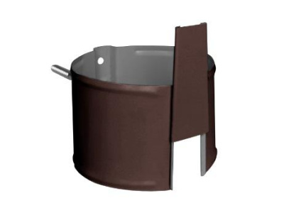 Держатель трубы D100 (на кирпич)(ПЛД-RAL8017 Шоколад-0,6)