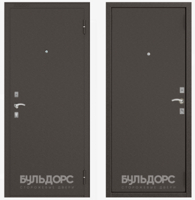 Дверь стальная БУЛЬДОРС Steel-ST Букле шоколад/Букле шоколад (2050х860х70мм) правая