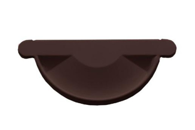 Заглушка желоба D125 (ПЛД-RAL8017 Шоколад-0,6)