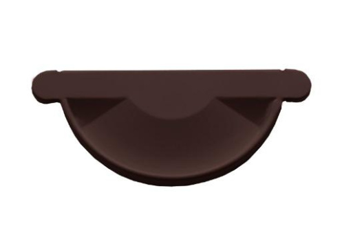 Заглушка желоба D125 (ПЛД-RAL8017 Шоколад-0,6)