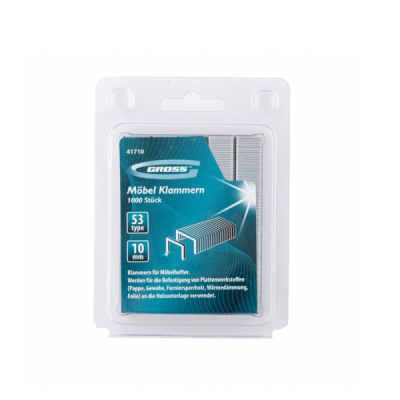 Скобы д/меб.степлера GROSS (06мм,тип скобы 53,1000шт) (арт.41706)