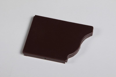 Заглушка желоба 120х86 правая (ПЛ-RAL8017 Шоколад-0,5)