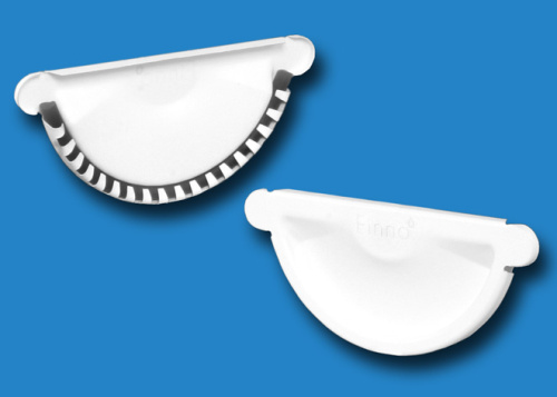 Заглушка желоба D125 (ПЛД-RAL9010 Белый-0,6)