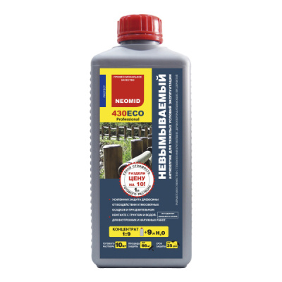 Препарат NEOMID 430 Есо (1:9) 1,0кг невымываемый антисептик для внутренних и наружных работ