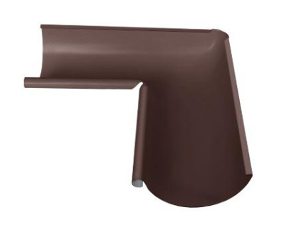 Угол желоба внутренний D125 (ПЛД-RAL8017 Шоколад-0,6)