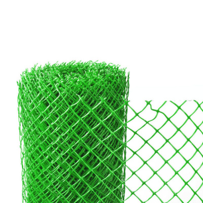 Сетка заборная в рулоне ПВХ ячейка 55х55мм, 1,5х10м  зелёный